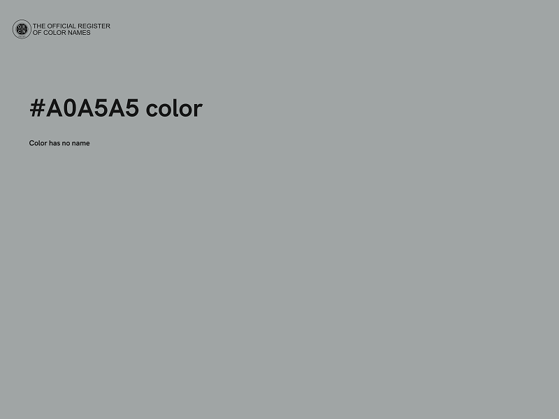 #A0A5A5 color image