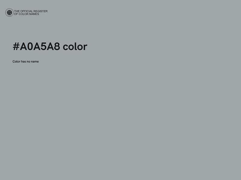 #A0A5A8 color image