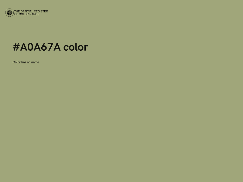 #A0A67A color image