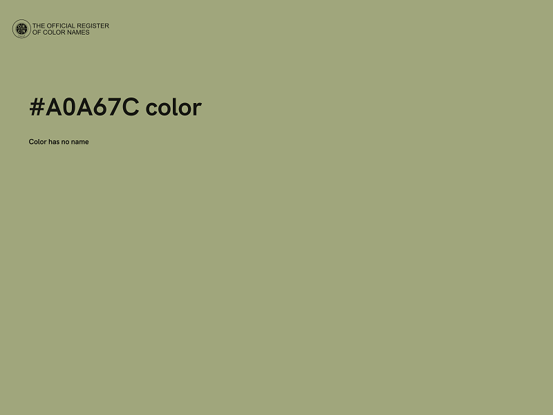 #A0A67C color image