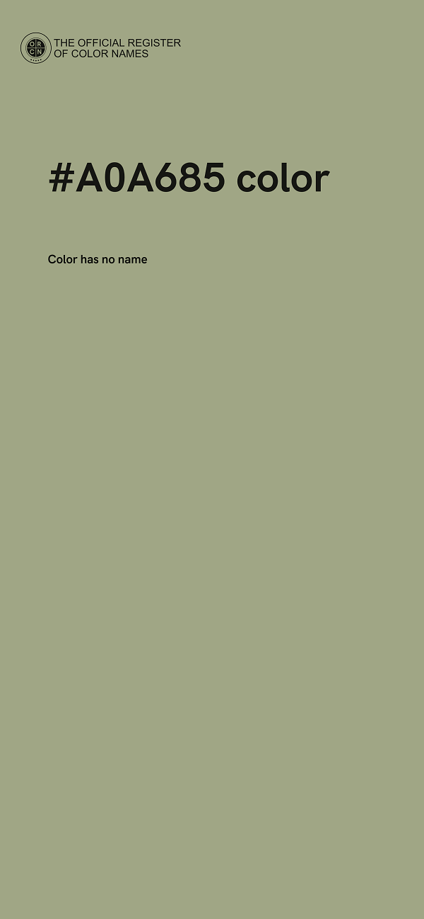 #A0A685 color image