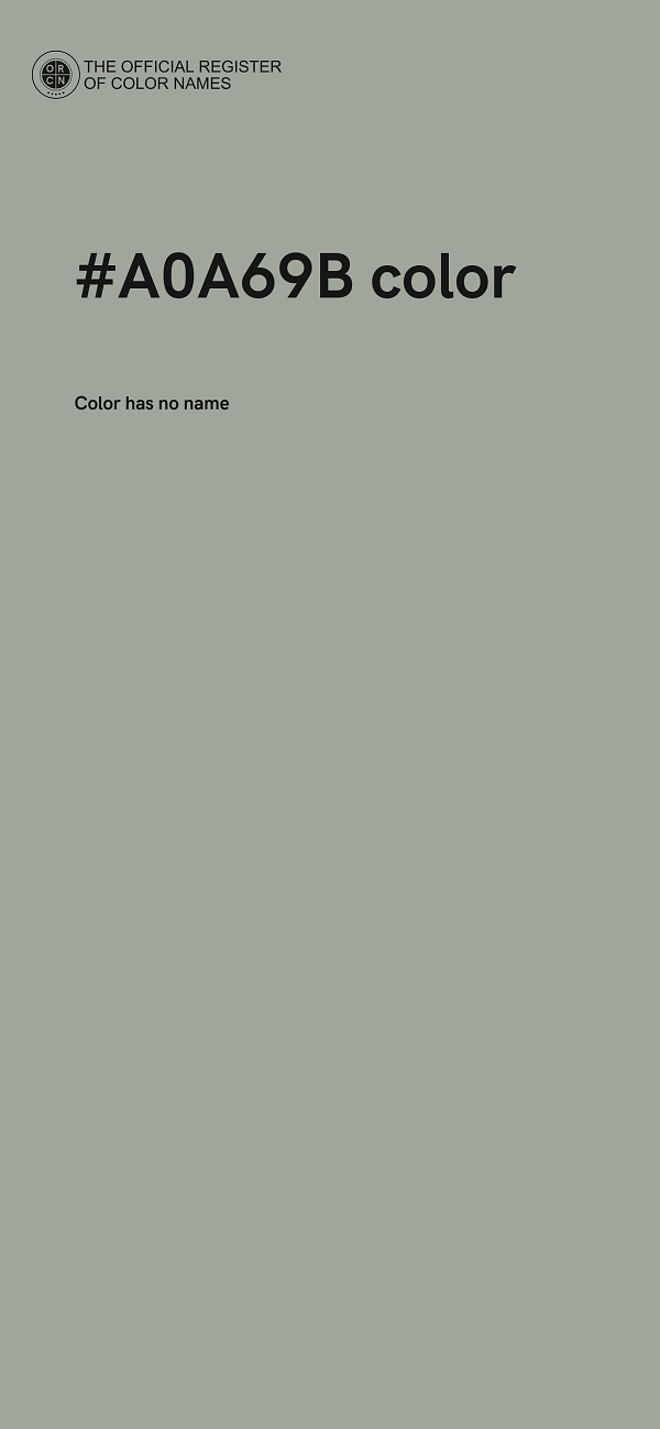 #A0A69B color image