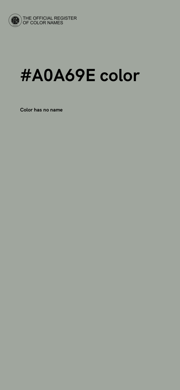 #A0A69E color image