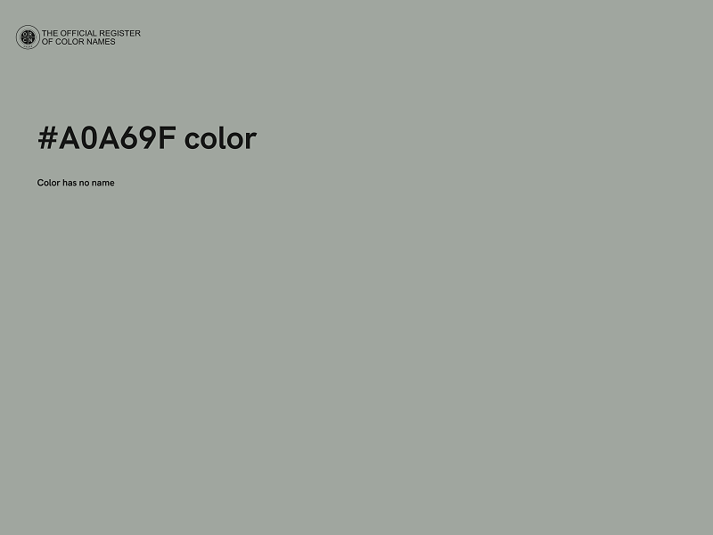 #A0A69F color image