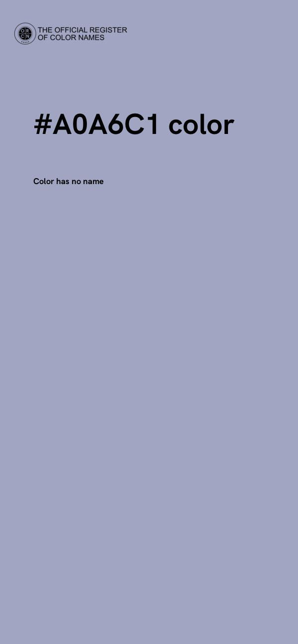 #A0A6C1 color image