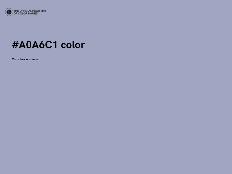 #A0A6C1 color image