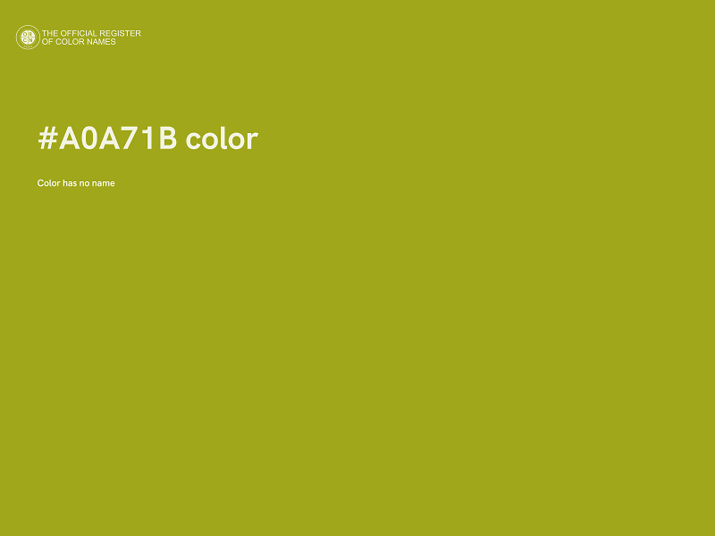 #A0A71B color image