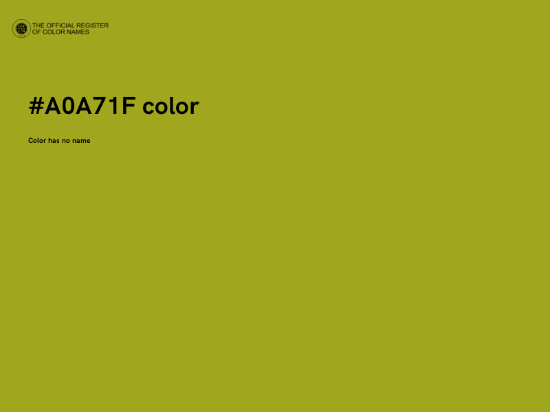 #A0A71F color image