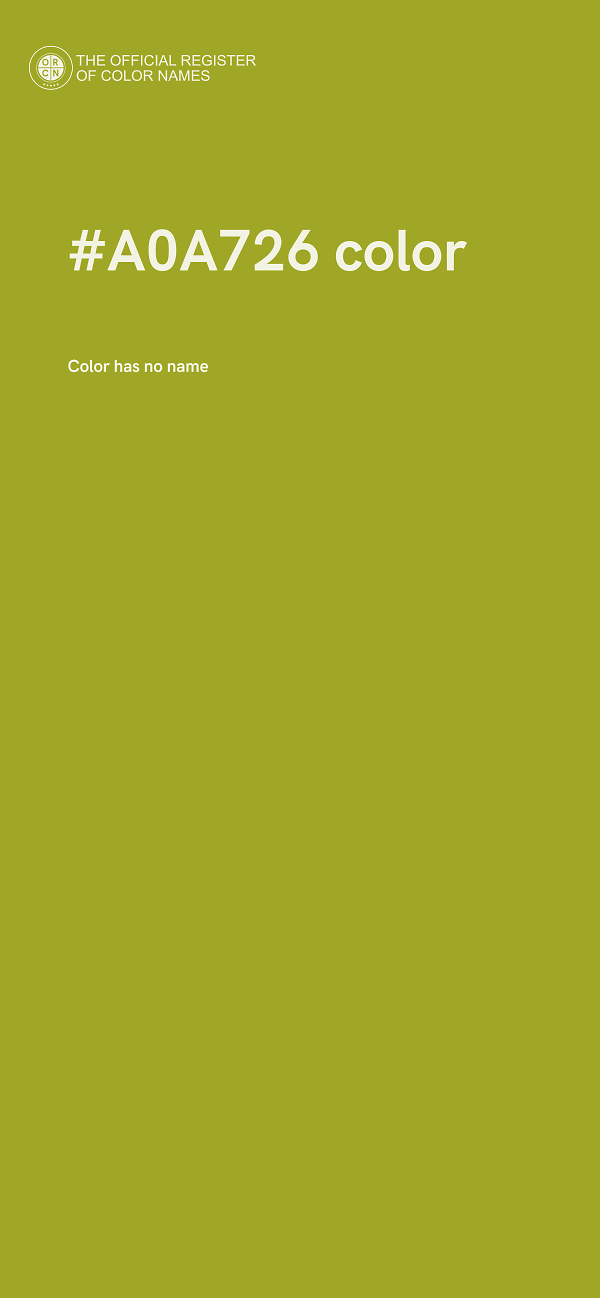 #A0A726 color image