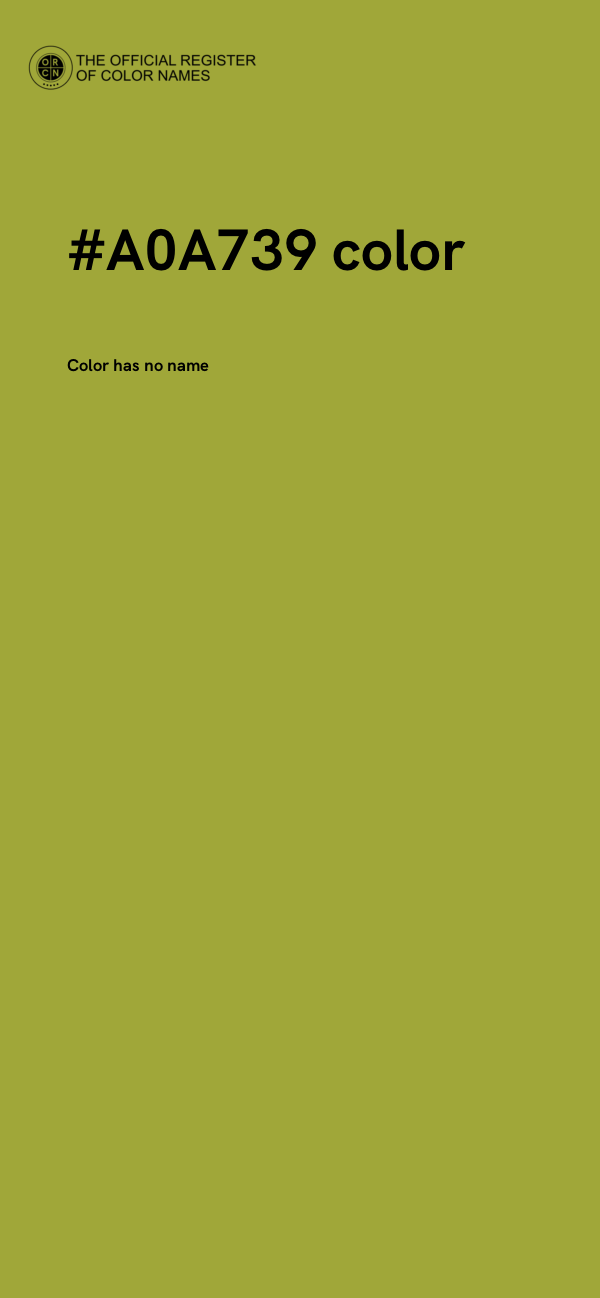 #A0A739 color image