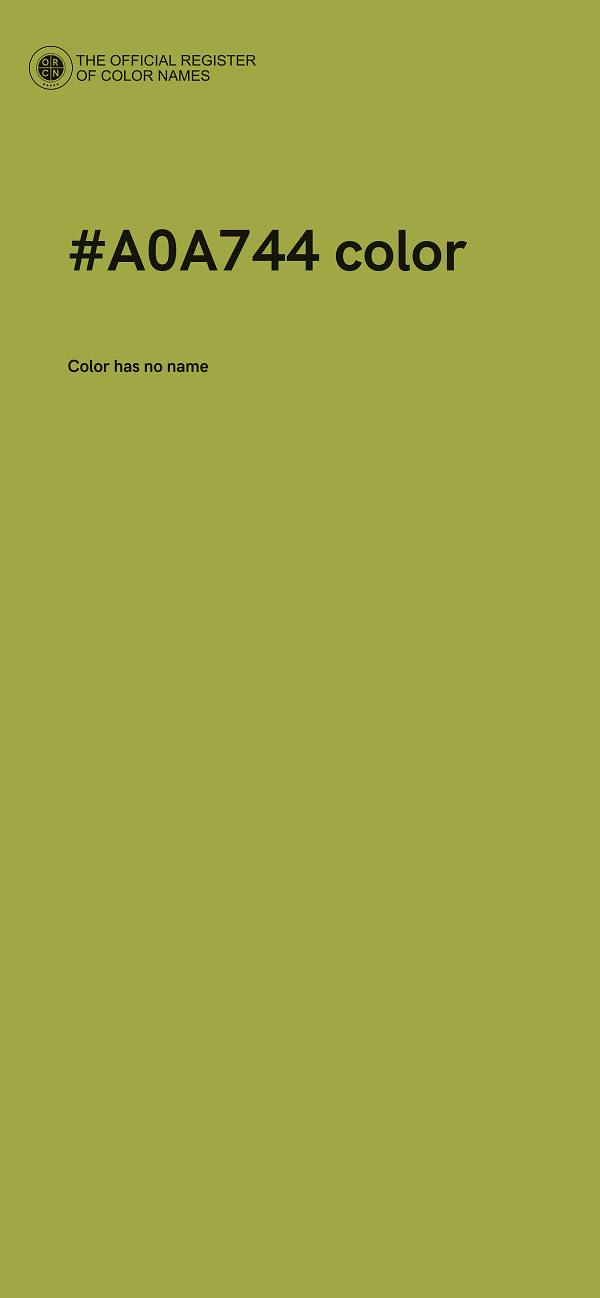#A0A744 color image