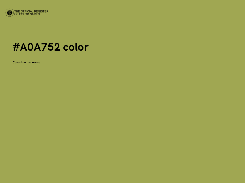 #A0A752 color image