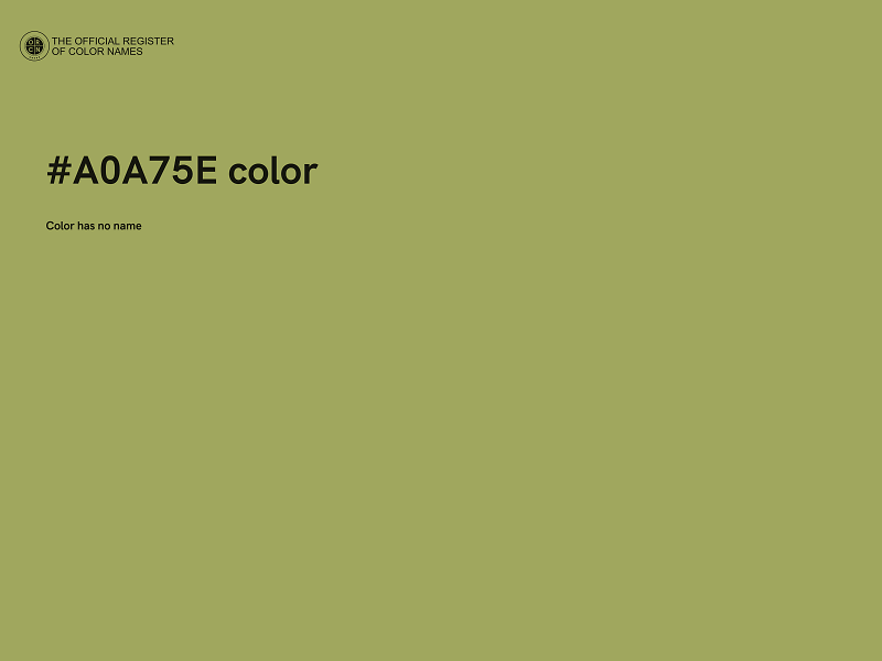 #A0A75E color image