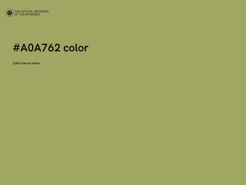 #A0A762 color image