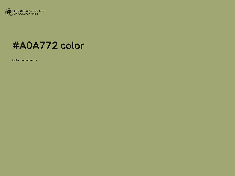 #A0A772 color image