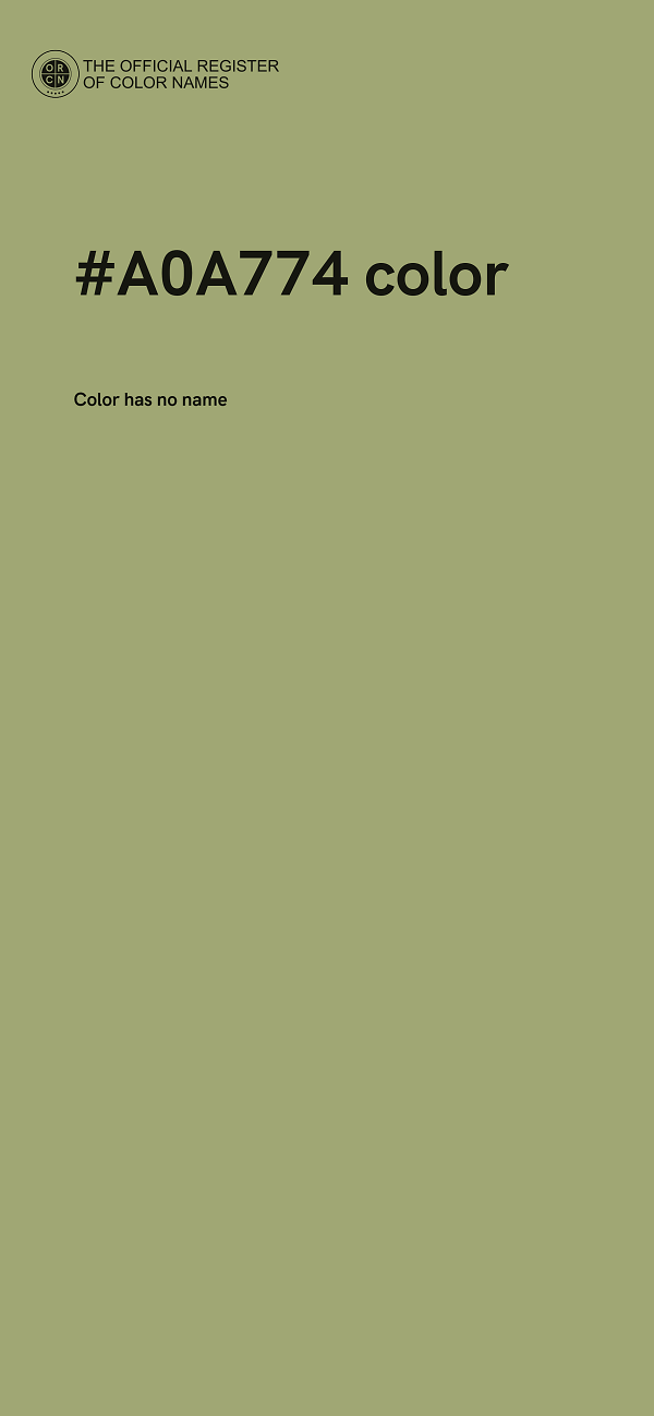 #A0A774 color image