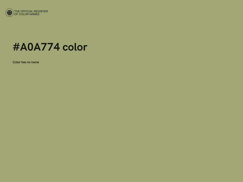 #A0A774 color image