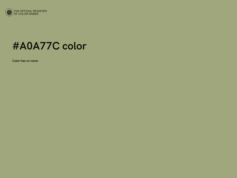 #A0A77C color image