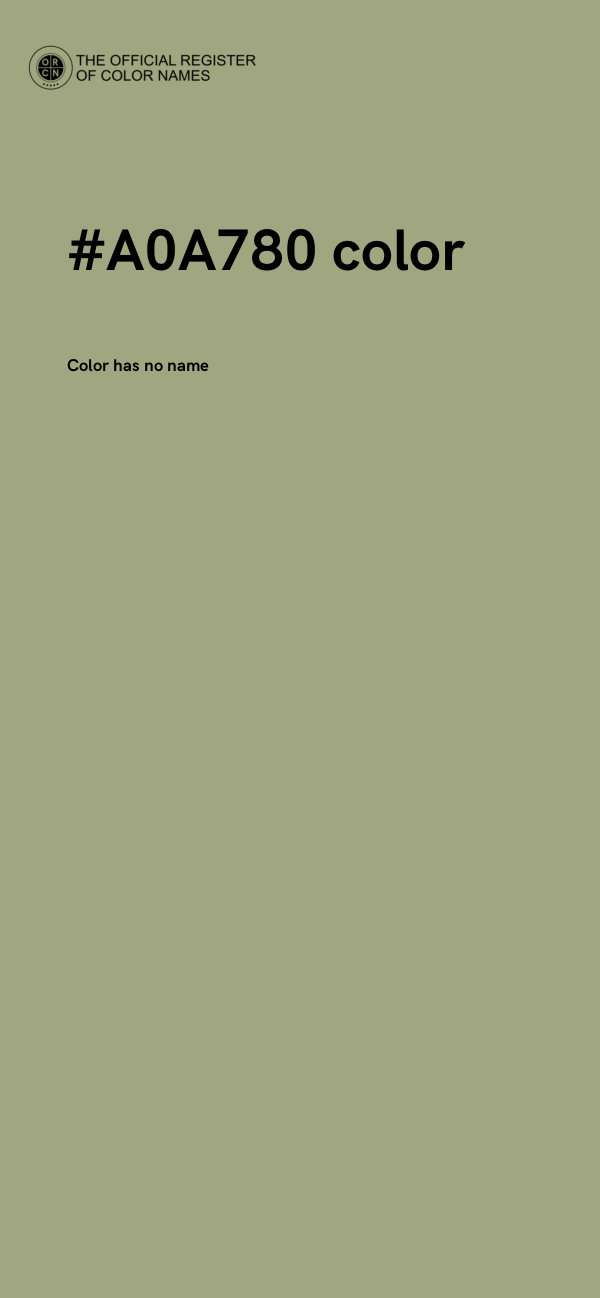 #A0A780 color image