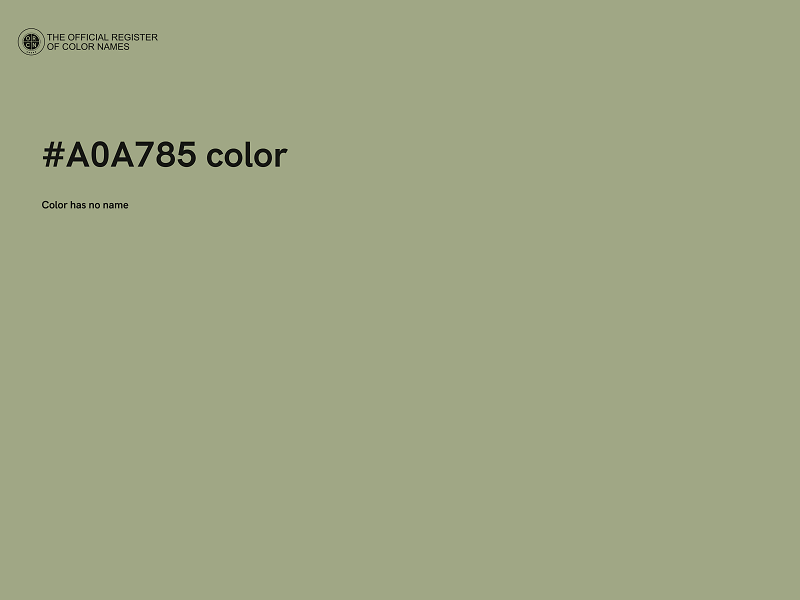 #A0A785 color image