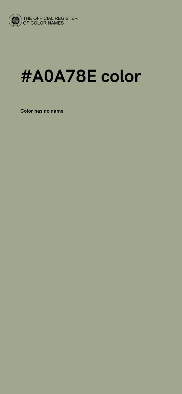 #A0A78E color image
