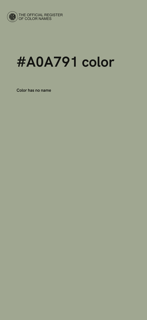 #A0A791 color image