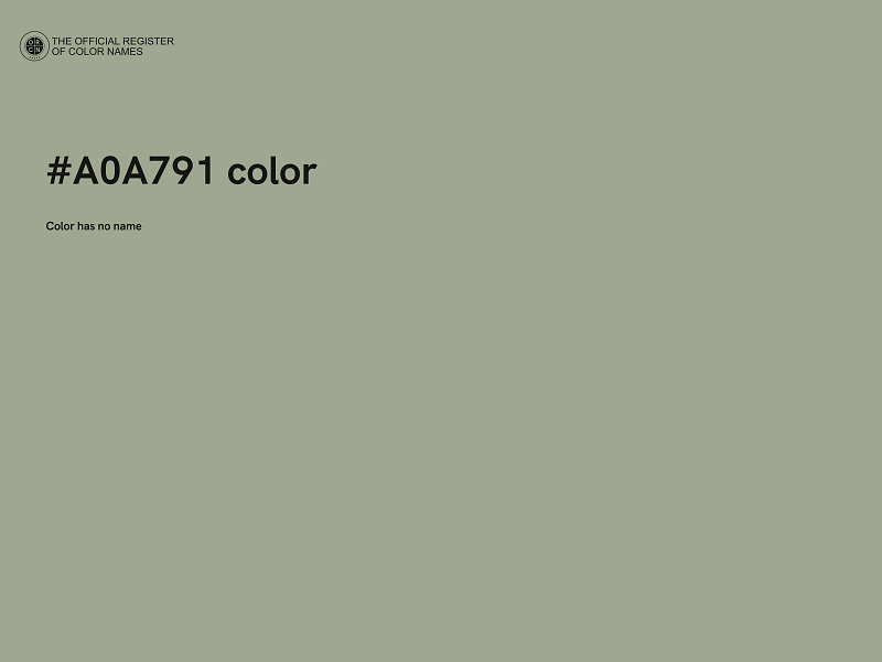 #A0A791 color image
