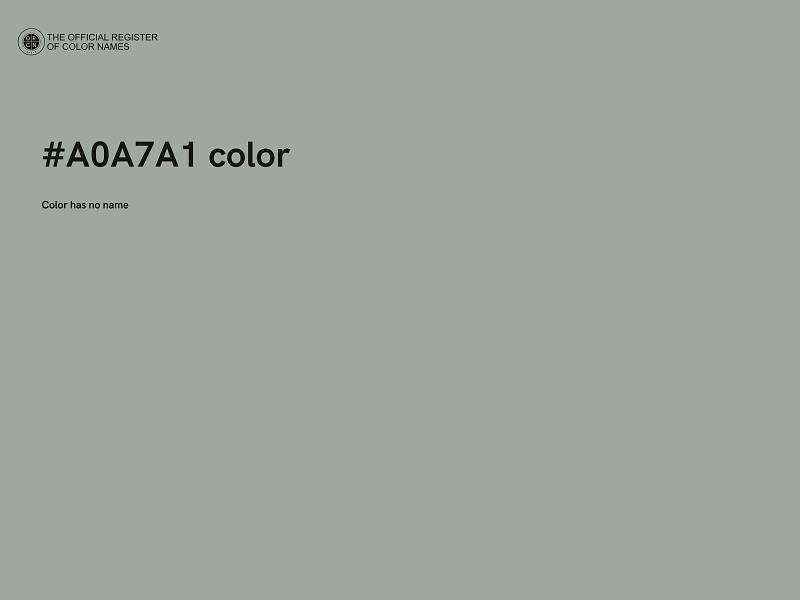 #A0A7A1 color image