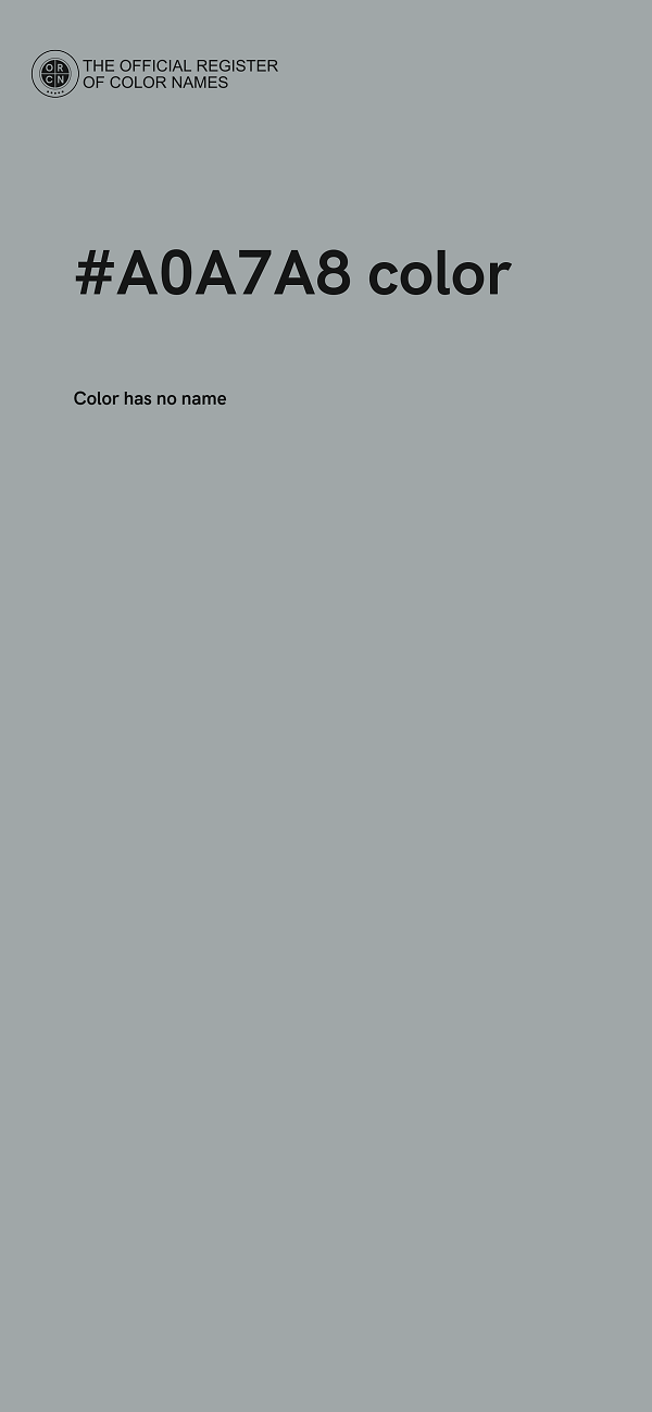 #A0A7A8 color image
