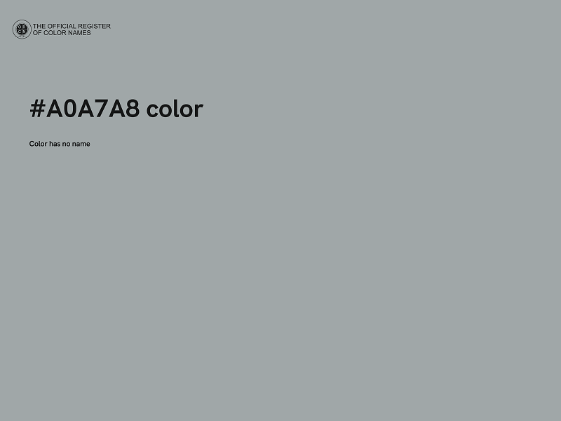 #A0A7A8 color image