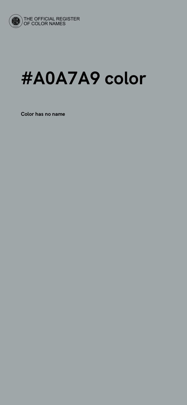 #A0A7A9 color image