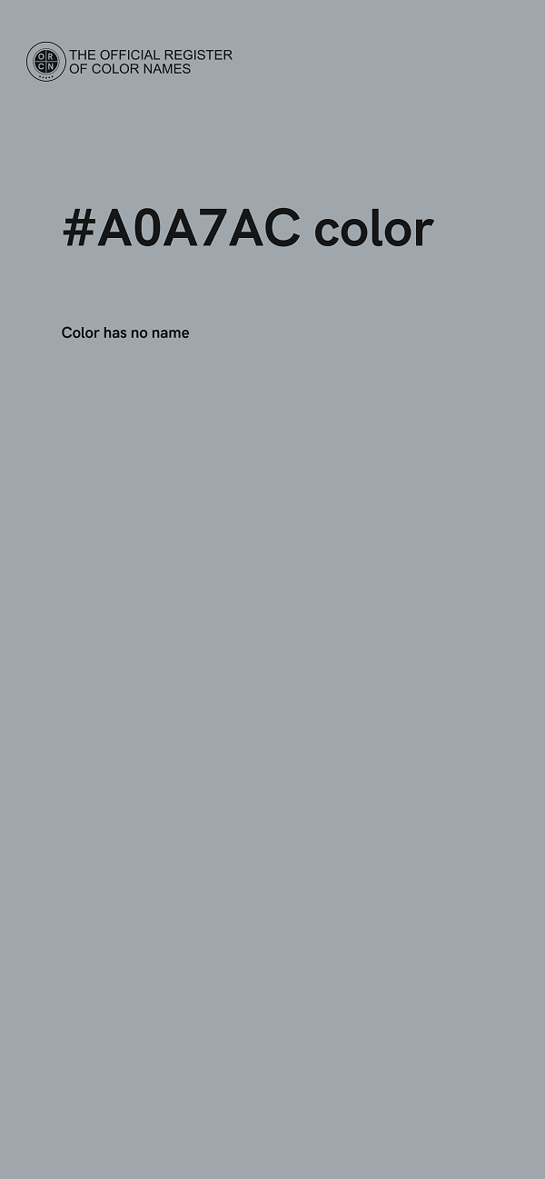#A0A7AC color image