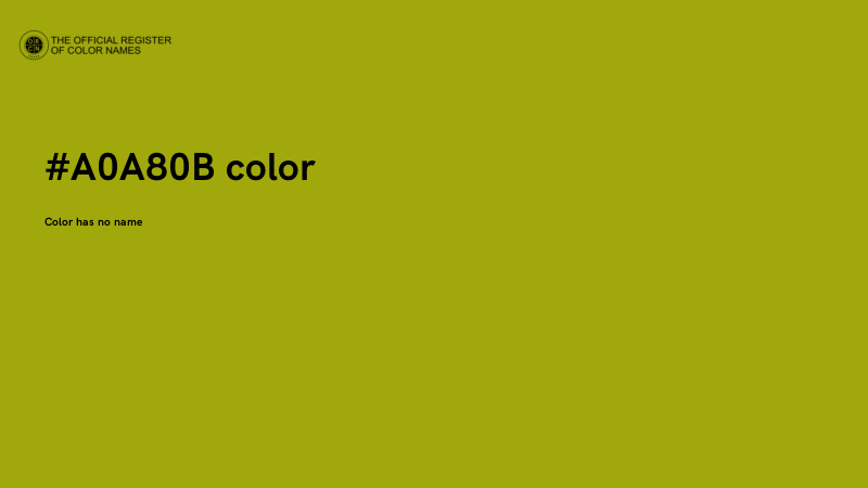 #A0A80B color image