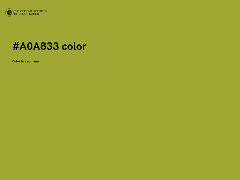 #A0A833 color image