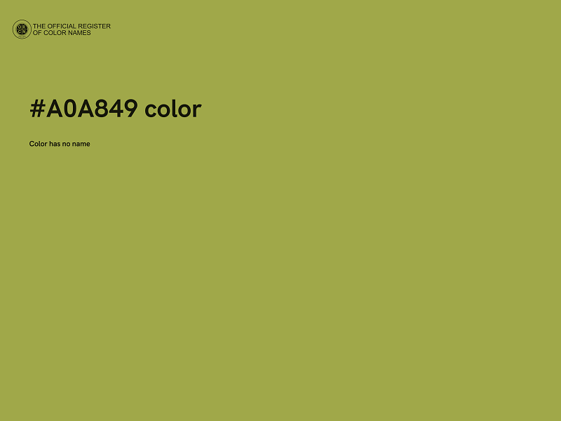 #A0A849 color image