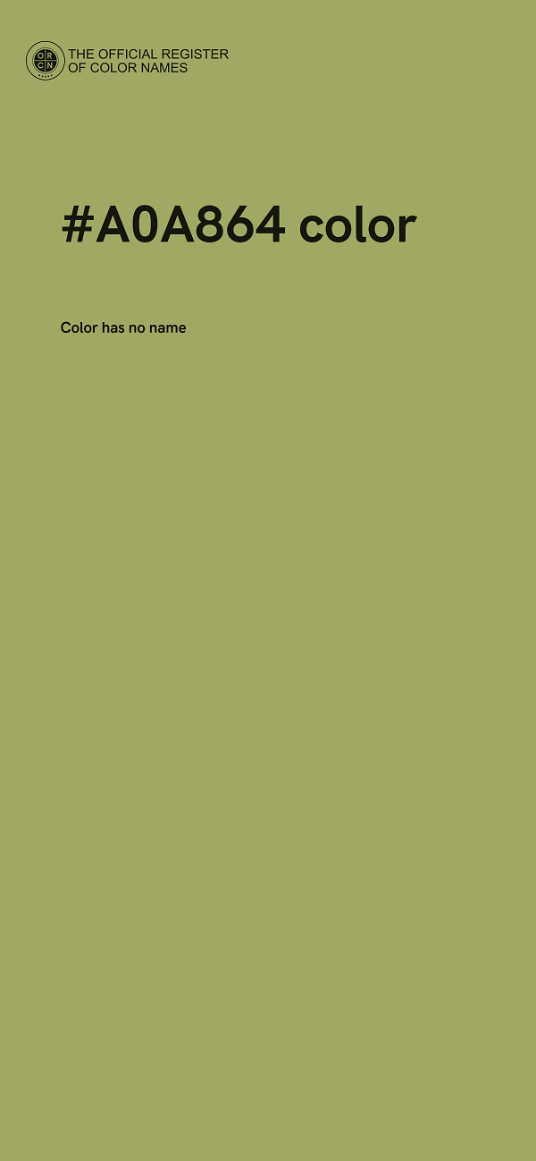 #A0A864 color image