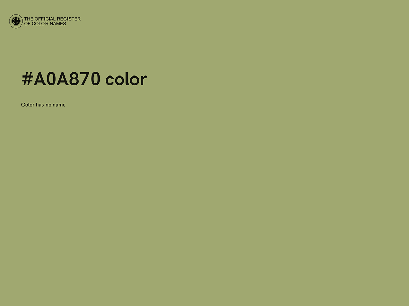 #A0A870 color image