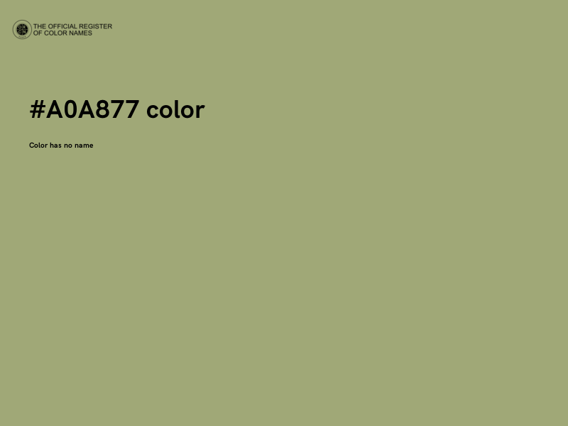 #A0A877 color image