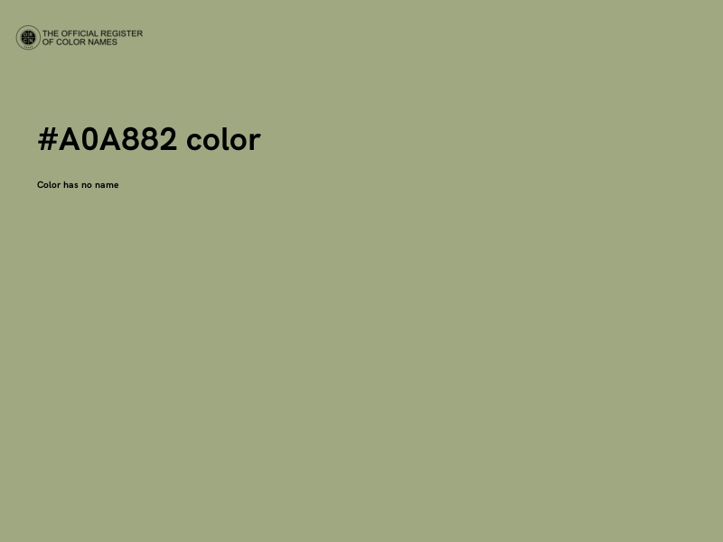 #A0A882 color image