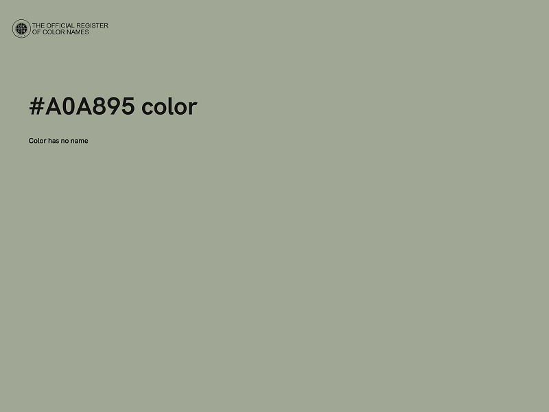 #A0A895 color image