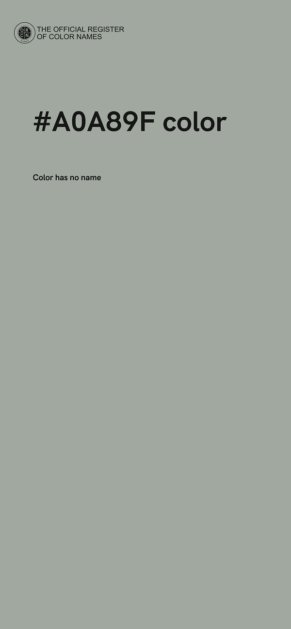 #A0A89F color image