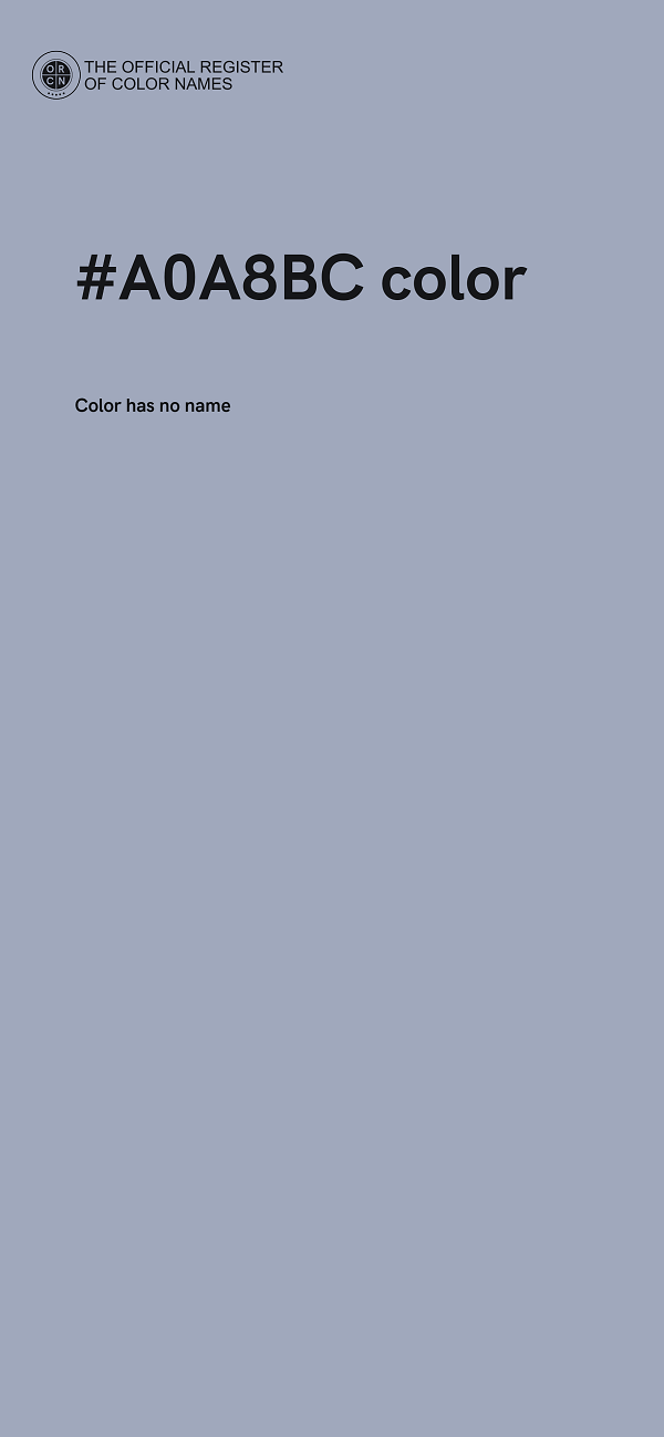 #A0A8BC color image