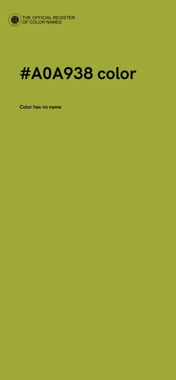#A0A938 color image