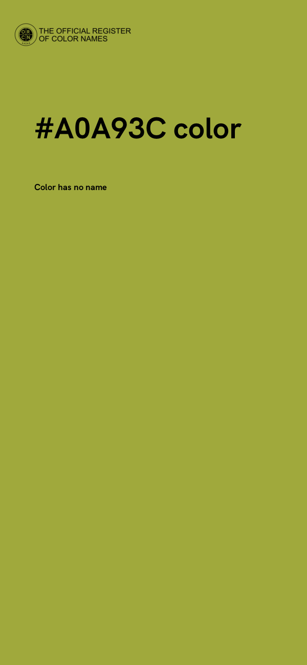 #A0A93C color image