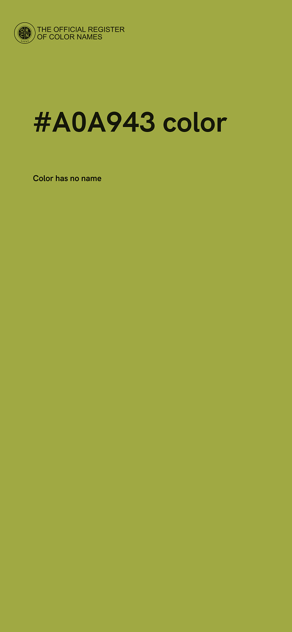 #A0A943 color image