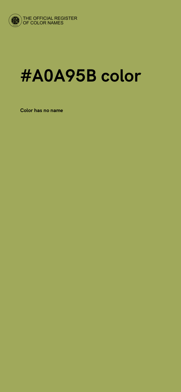 #A0A95B color image