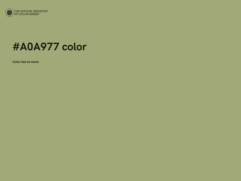 #A0A977 color image