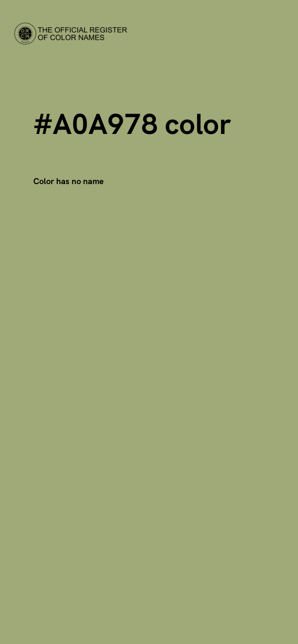 #A0A978 color image