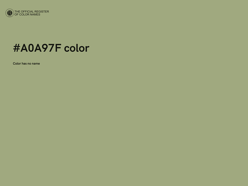 #A0A97F color image