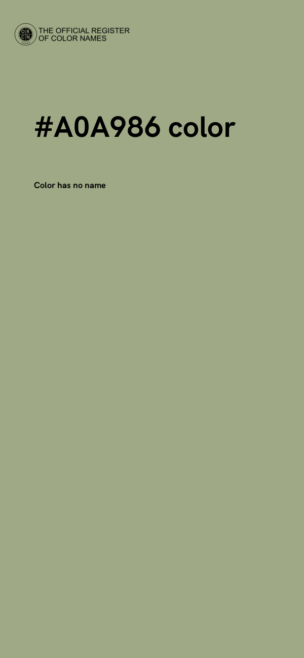 #A0A986 color image